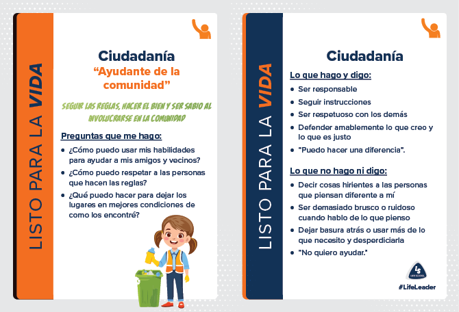 LL Action Card Elementary - Citizenship - Spanish